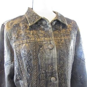 Flashback Women's XL Boho Jacket in Bronze/Tobacco